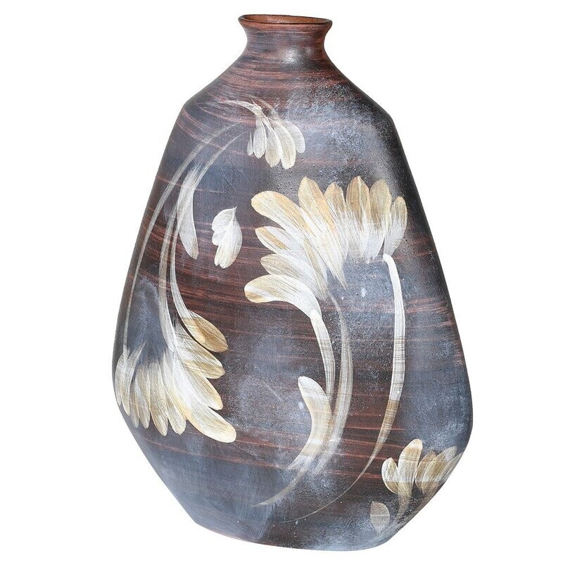 Hand Painted Floral Ceramic Vase