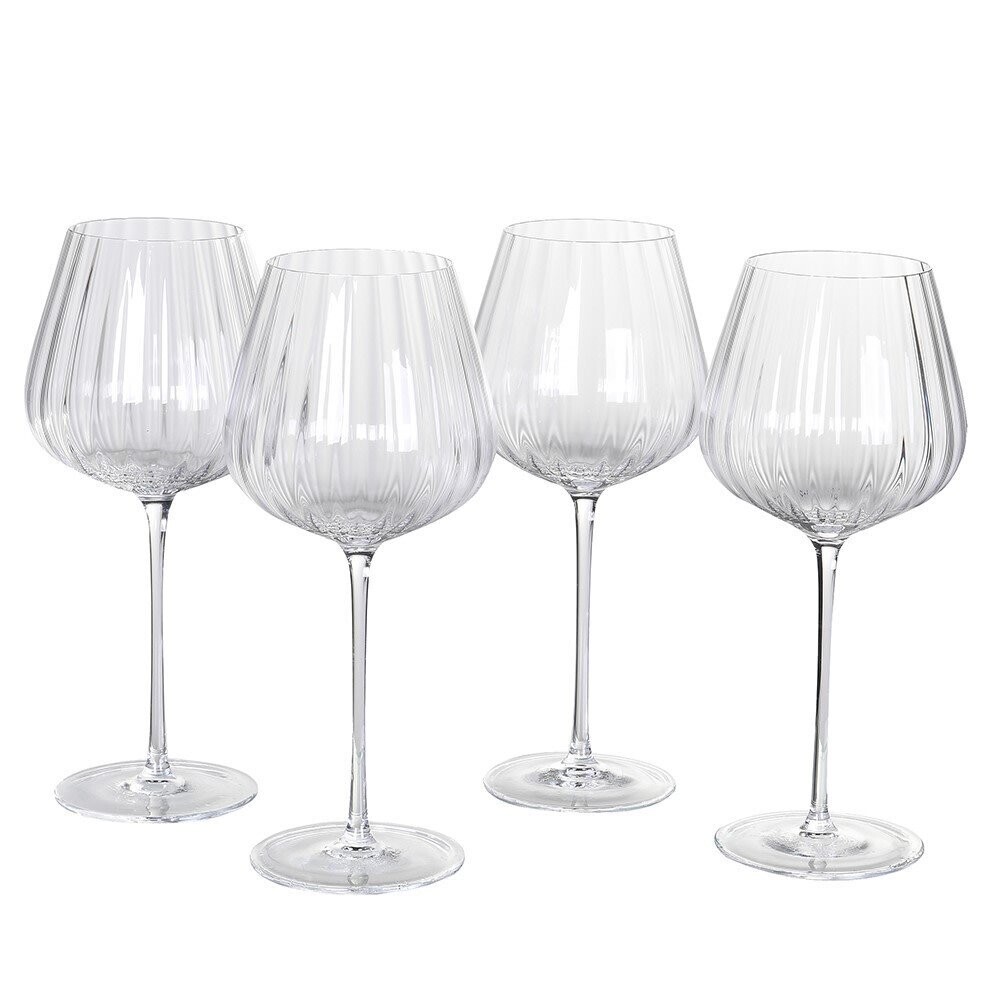 Ribbed Wine Glasses (set of 4)