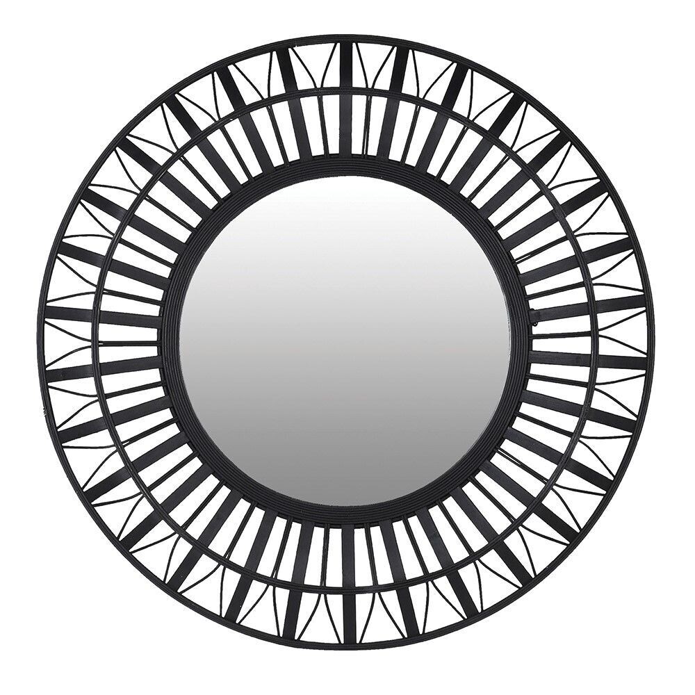 Bamboo Round Wall Mirror