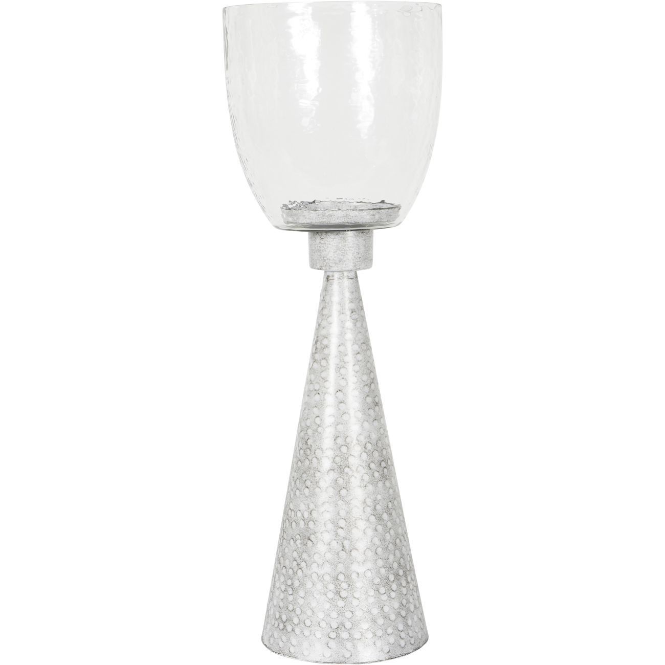 Sandbanks Iron and Hammered Glass Hurricane