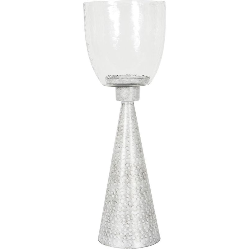 Sandbanks Iron and Hammered Glass Hurricane