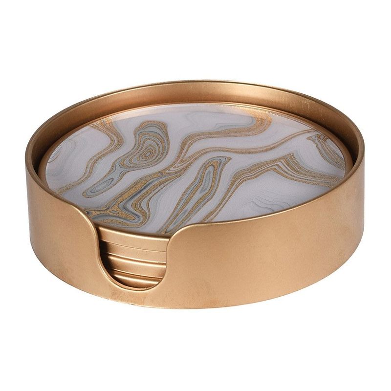 Gold Swirl Coasters (set of 4)