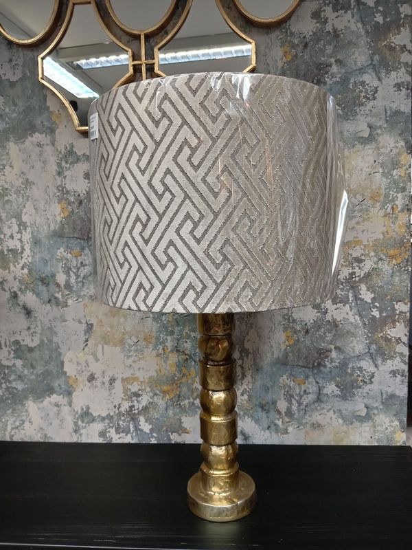 Atki Table Lamp + Cream Textured Shade