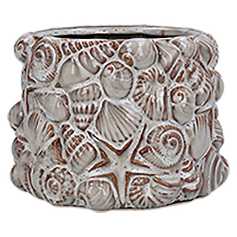 Embossed Shells Plant Pot