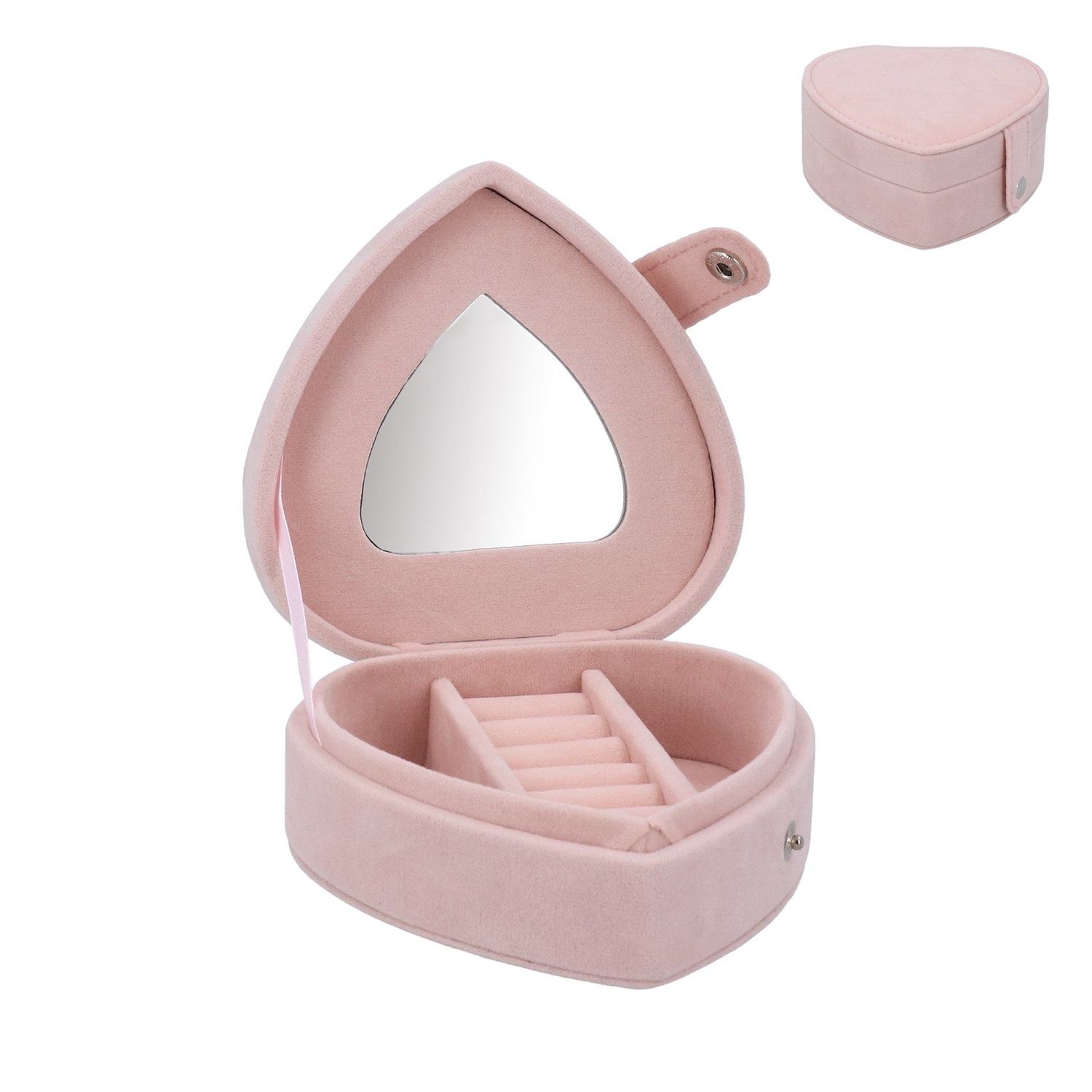 Velvet  Heart Jewellery Box