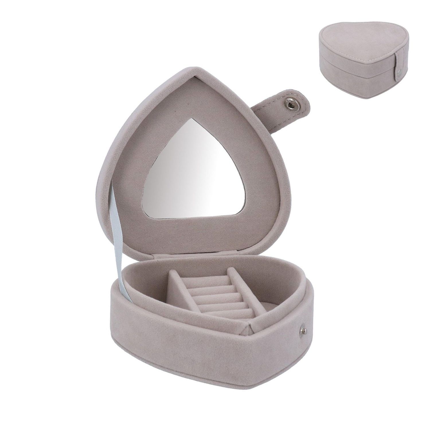 Velvet  Heart Jewellery Box