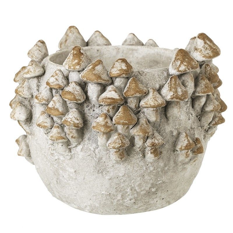 Cement Mushroom Design Pot