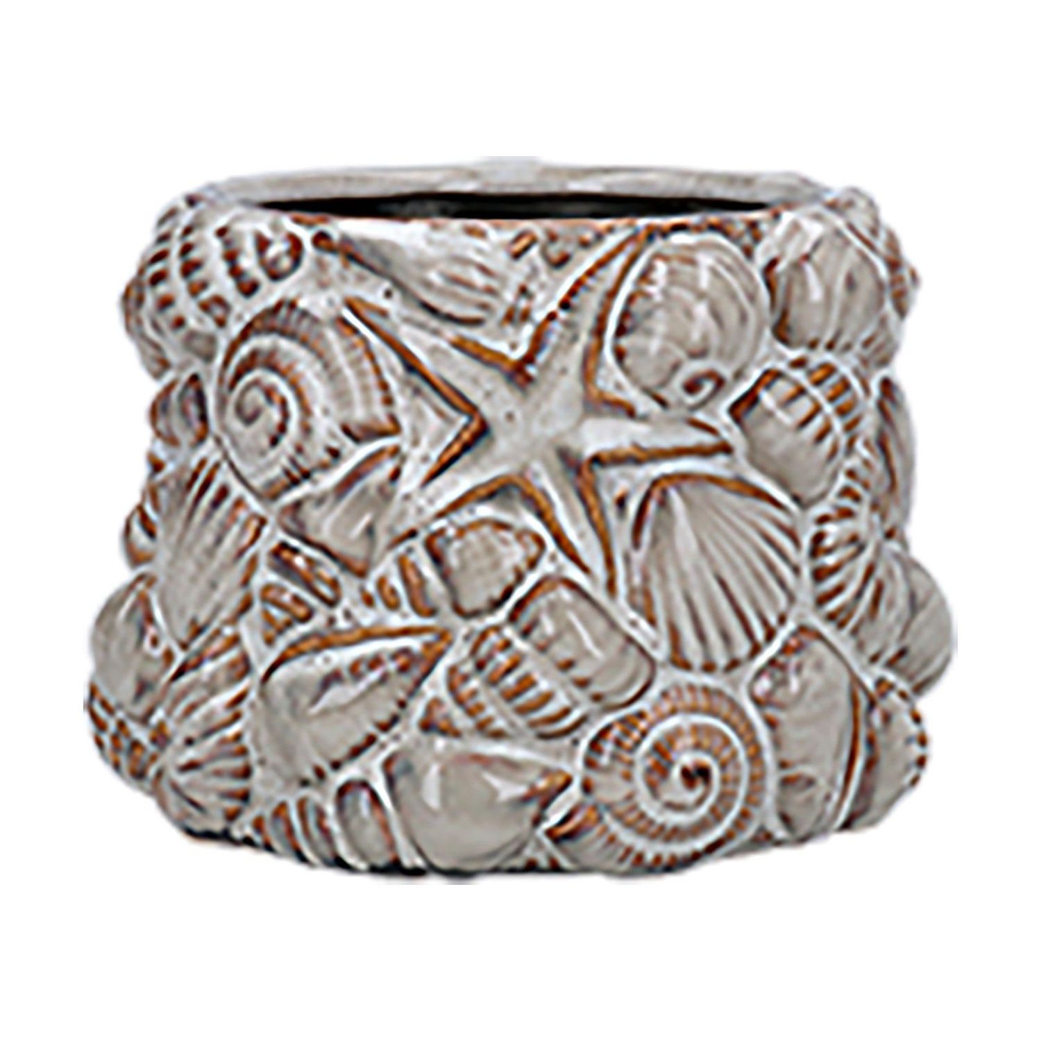 Embossed Shells Plant Pot