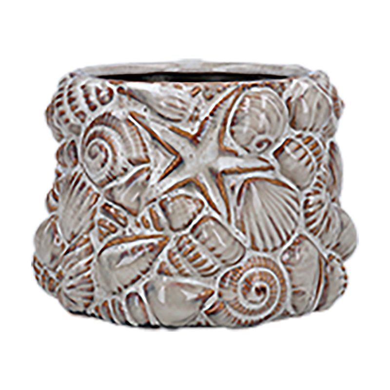 Embossed Shells Plant Pot