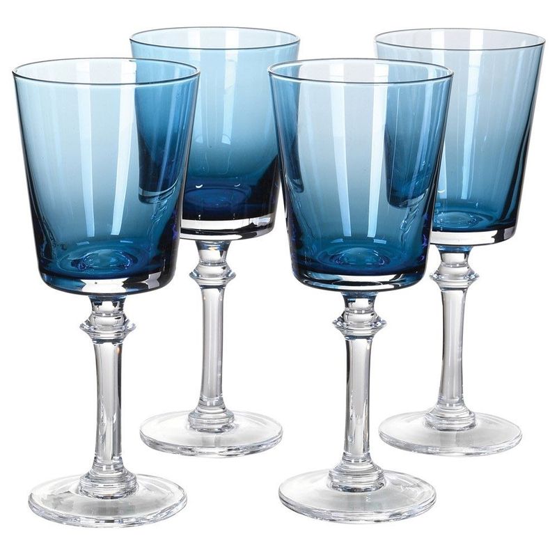 Blue  Wine Glasses (Set of 4)