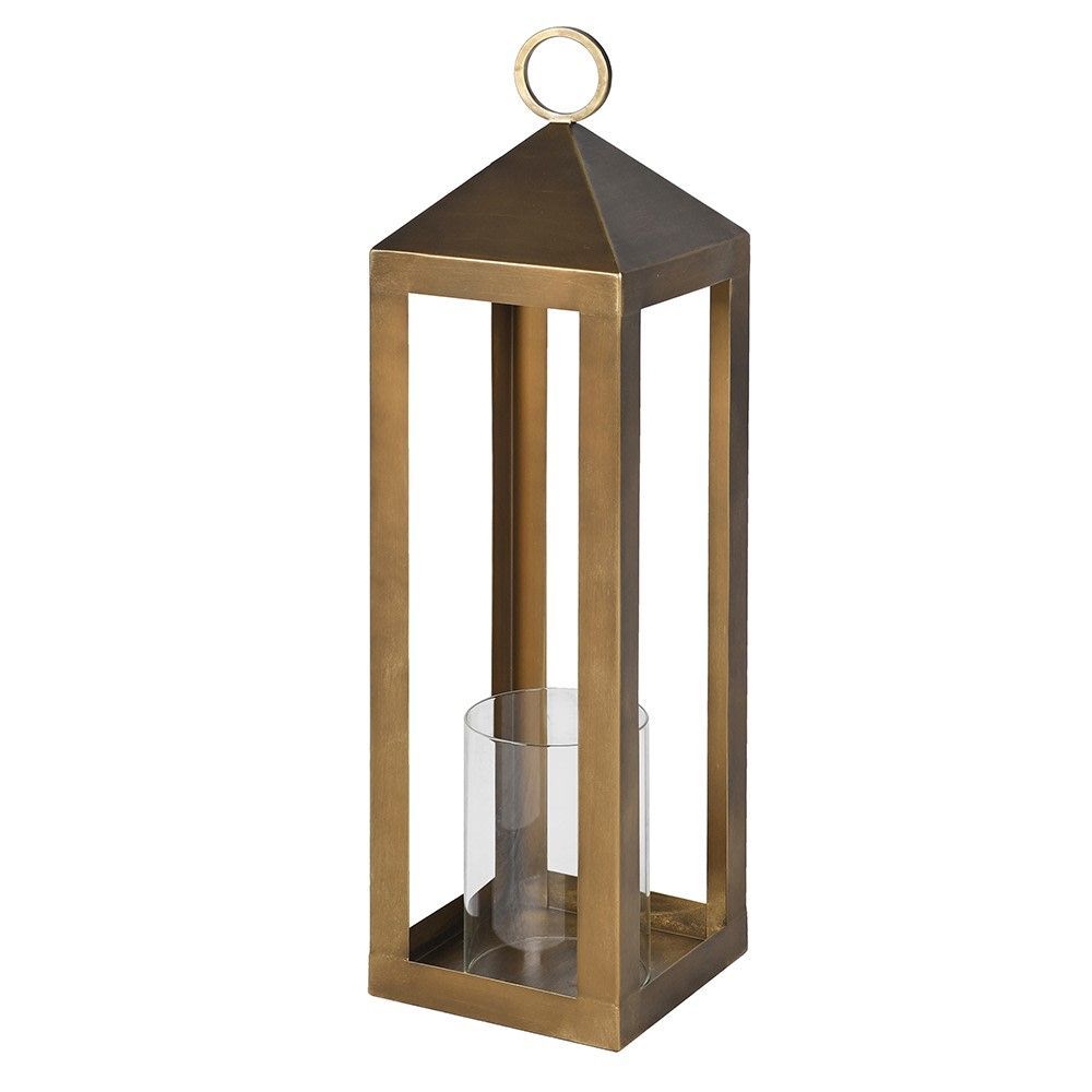 Antique Gold Hurricane Lantern