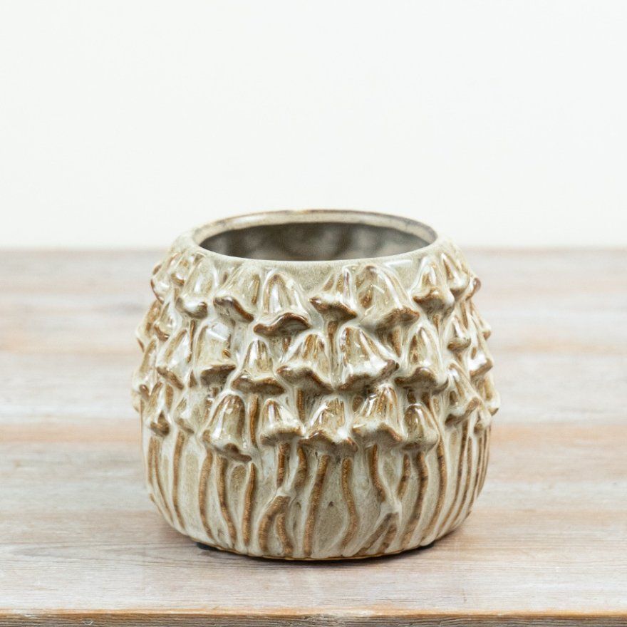 Mushroom Stoneware Pot