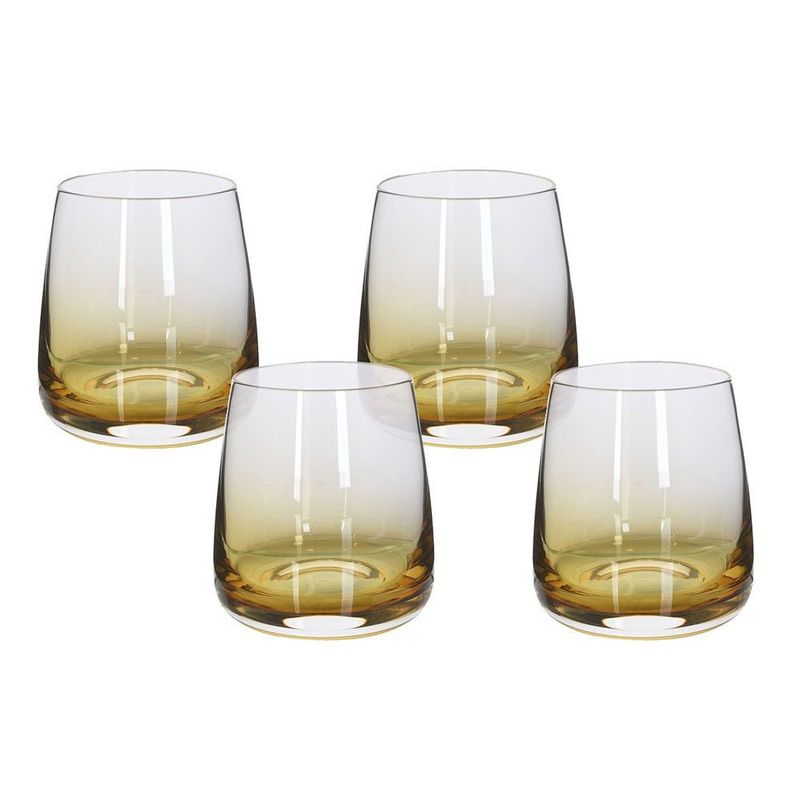 Amber Tumbler  Glasses (set of 4)