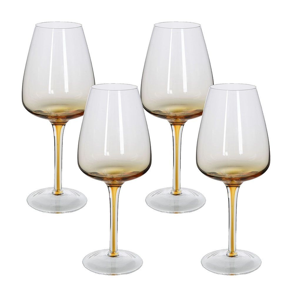 Amber white Wine  Glasses (set of 4)