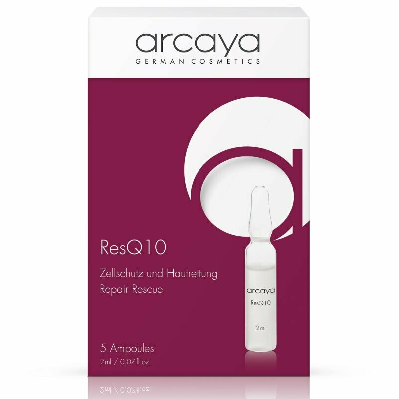 Arcaya Ampulle Gesicht ResQ10 Ampullen Zellschützendes Coenzym Q10 für ein perfektes Hautbild 5x 2ml