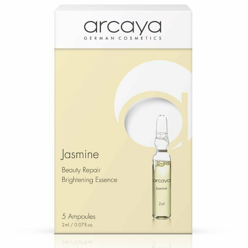 Arcaya Ampulle Gesicht Jasmine Ampullen Nährstoffreiche Pflanzenkraft für Haut und Seele 5x 2ml Perfektionierende Ampulle für makellose Haut mit Jasminblütenextrakt.