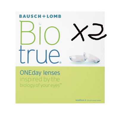 X2 CX BioTrue OneDay (90 Lentes) (Oferta Armação Polaroid)
