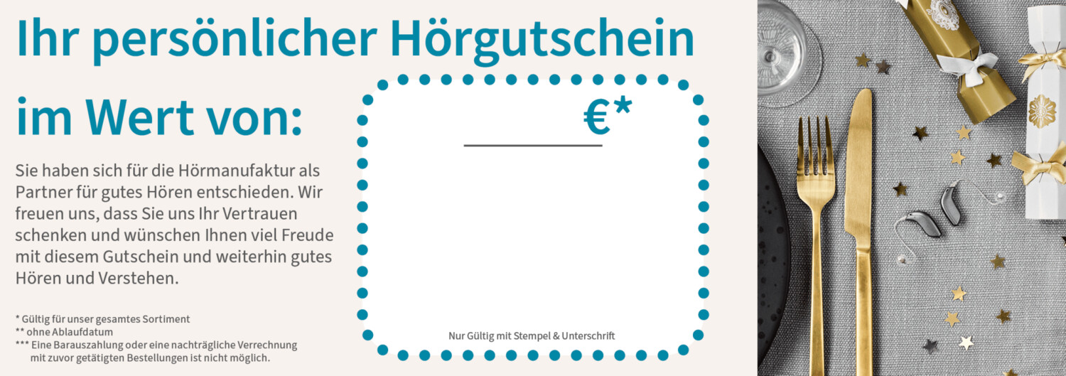 Hörgutschein Hörmanufaktur