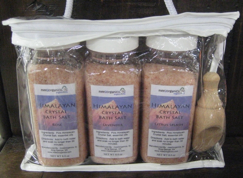 Himalayan Bath Salt Gift Set with Spoon, 24oz