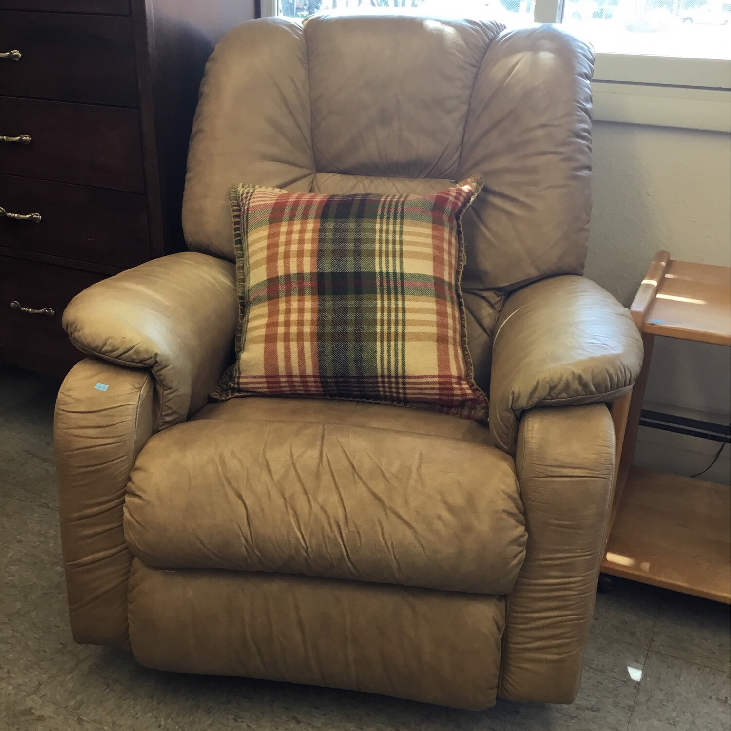 Light Brown Leather Recliner