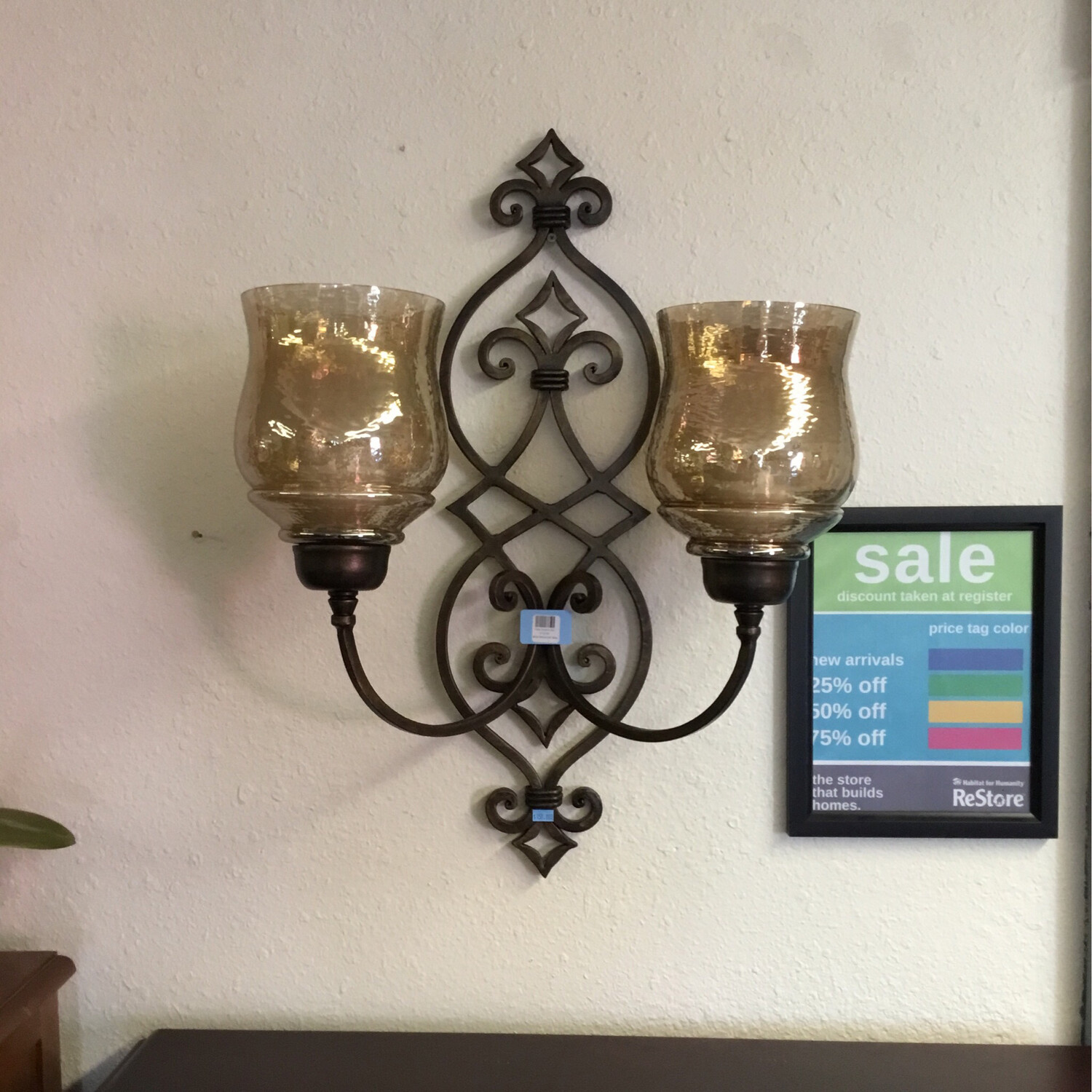 Glass Sconce Pair