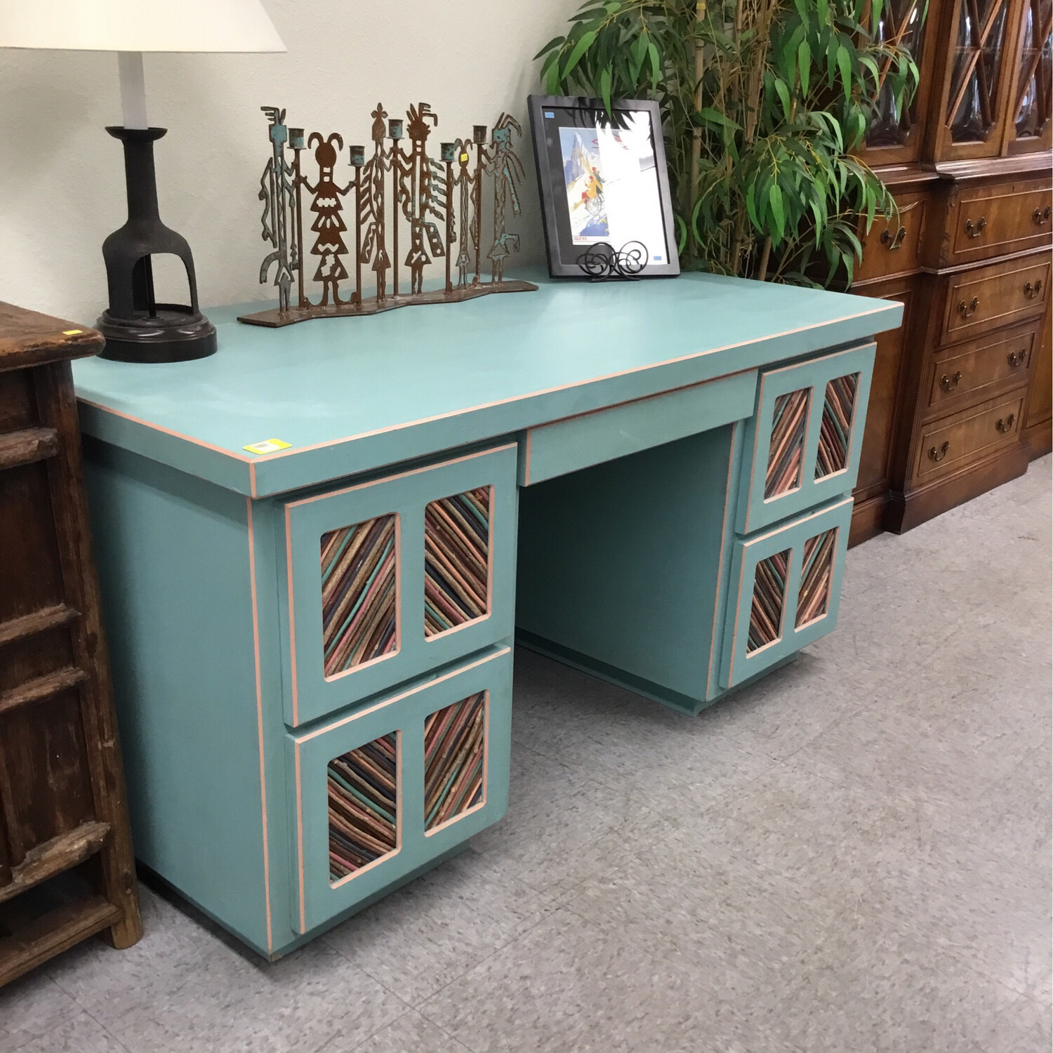 Turquoise Desk 