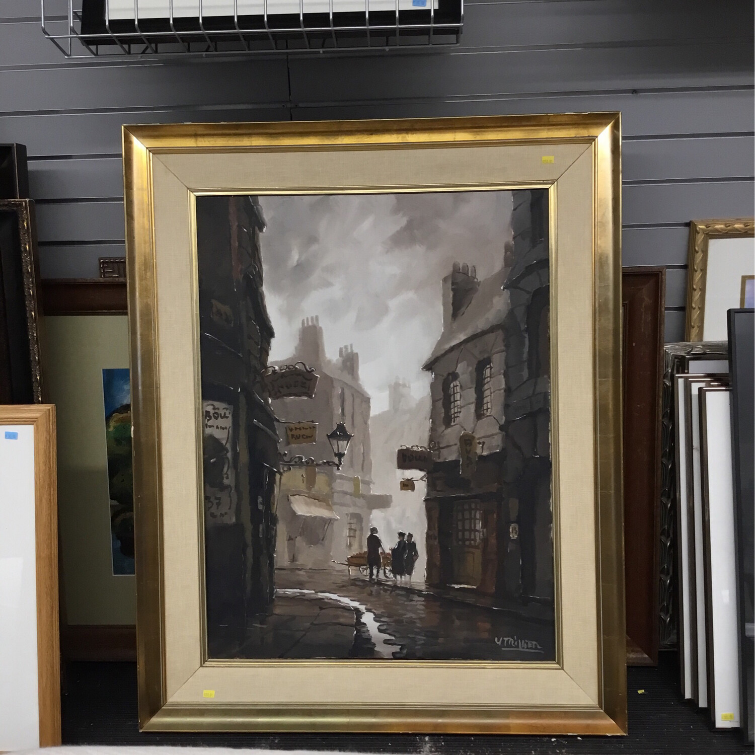 Painting of Vintage Town Centre