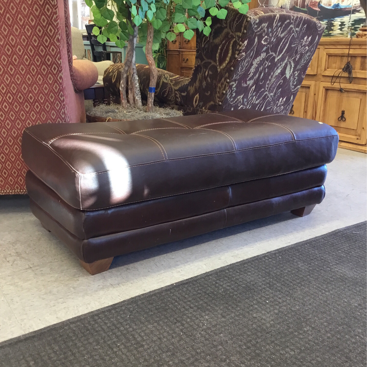 Leather Ottoman Bench