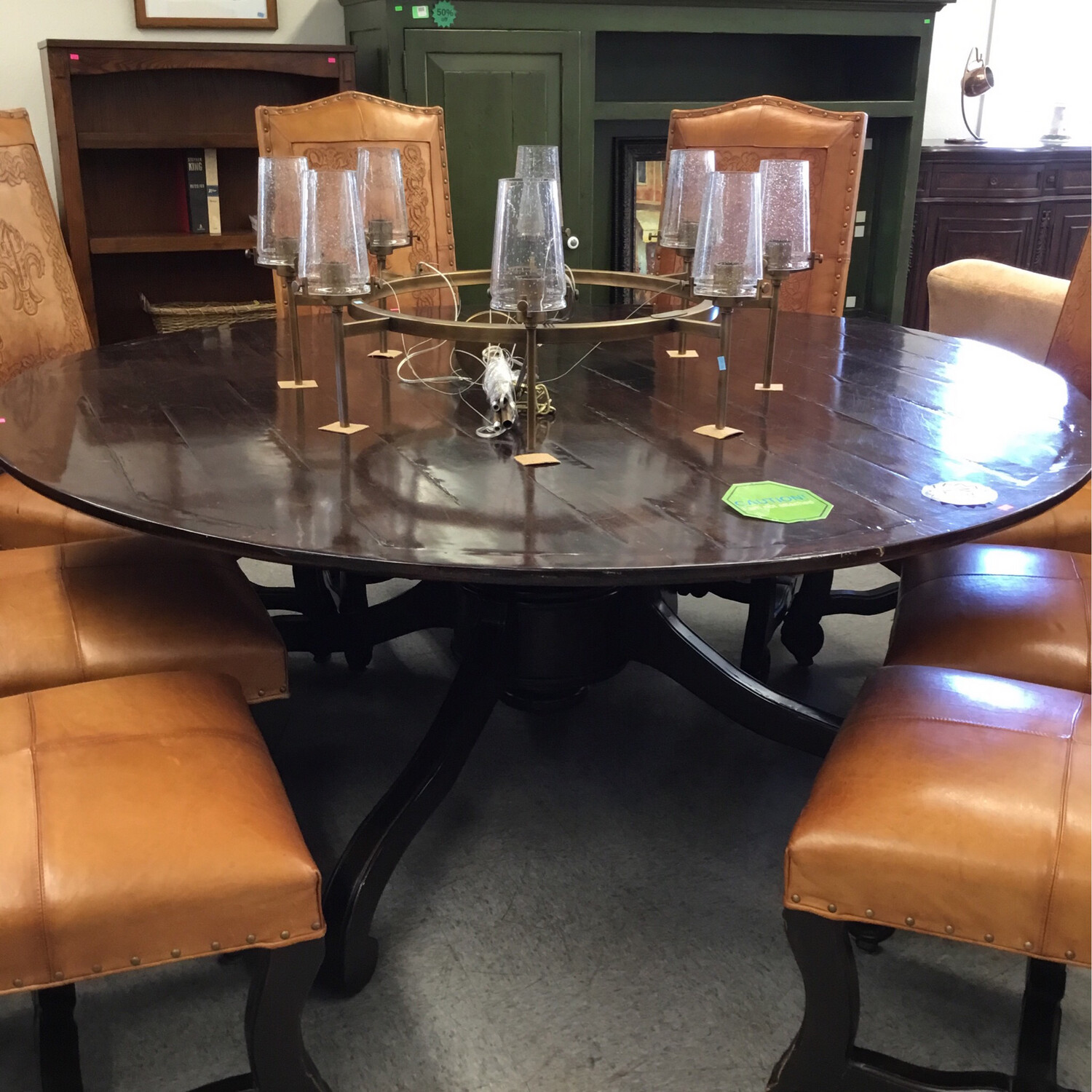 Extra Large Dark Wood Dining Table