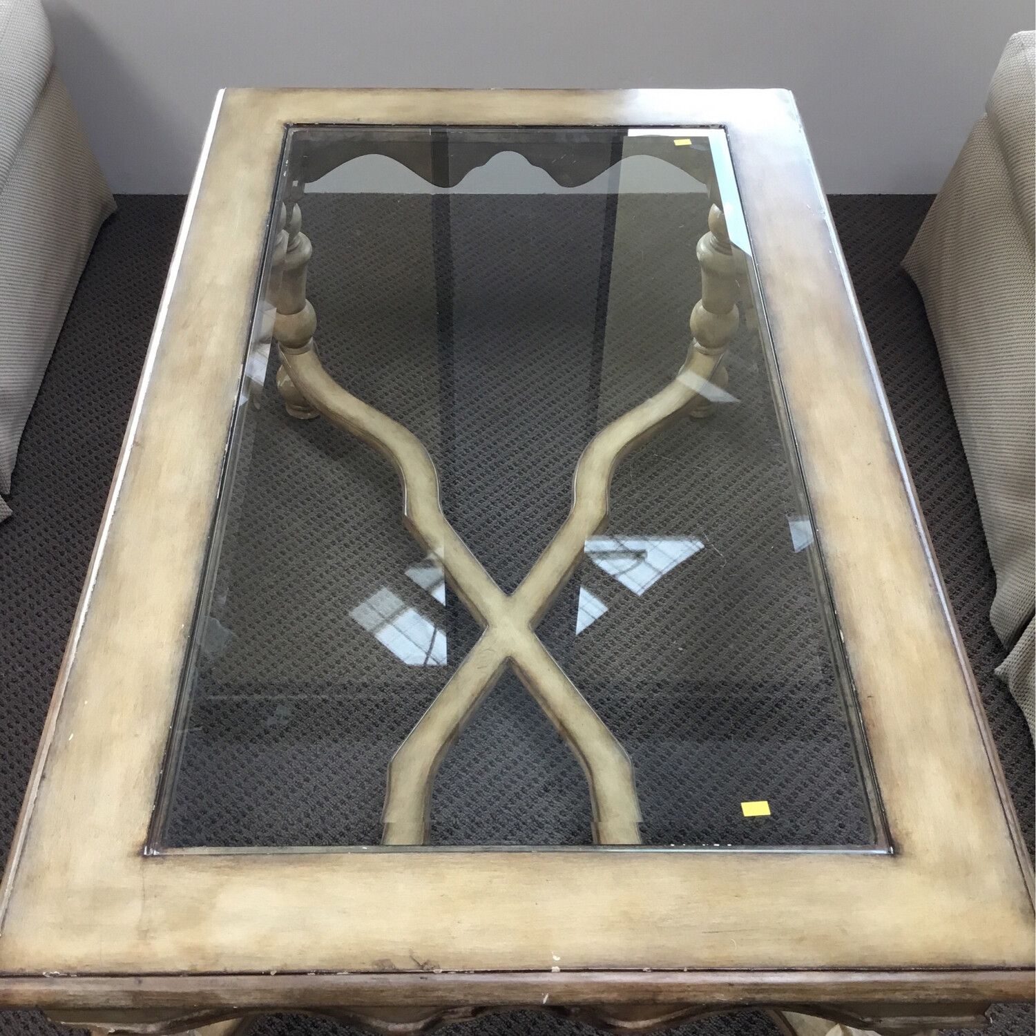 Gold Glass Coffee Table