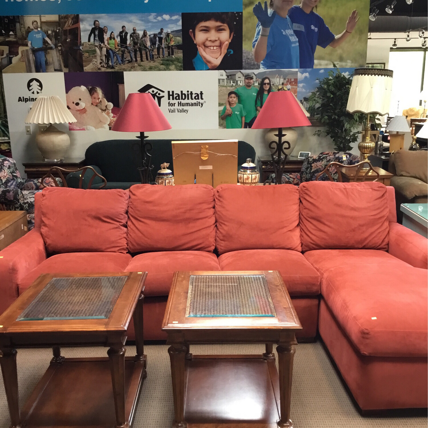 American Leather Red Sectional