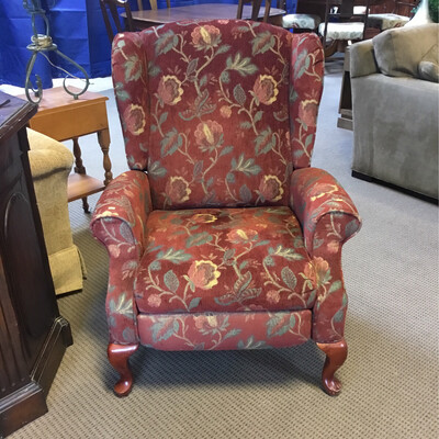Red Floral Recliner