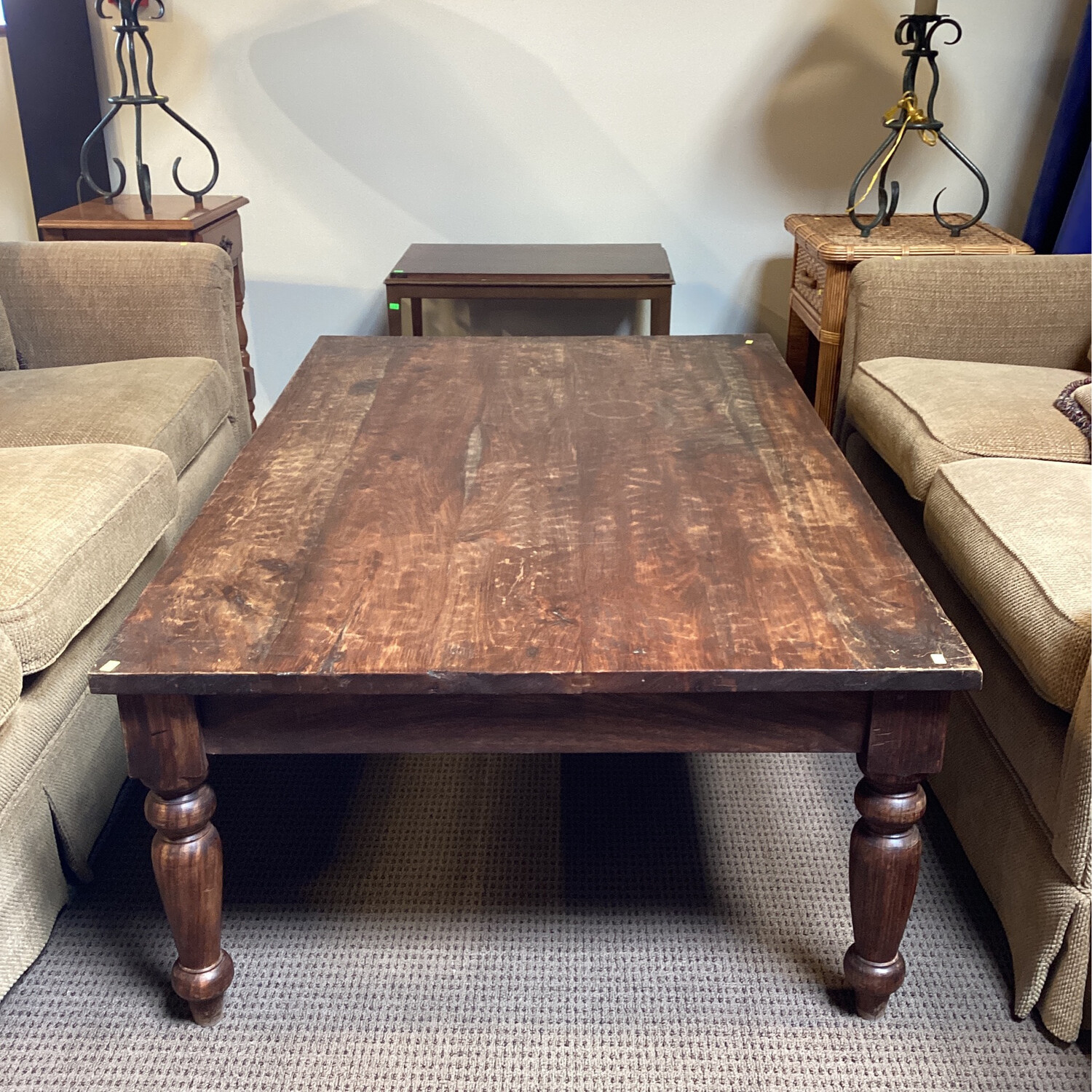 Brown Rectangle Wooden Table