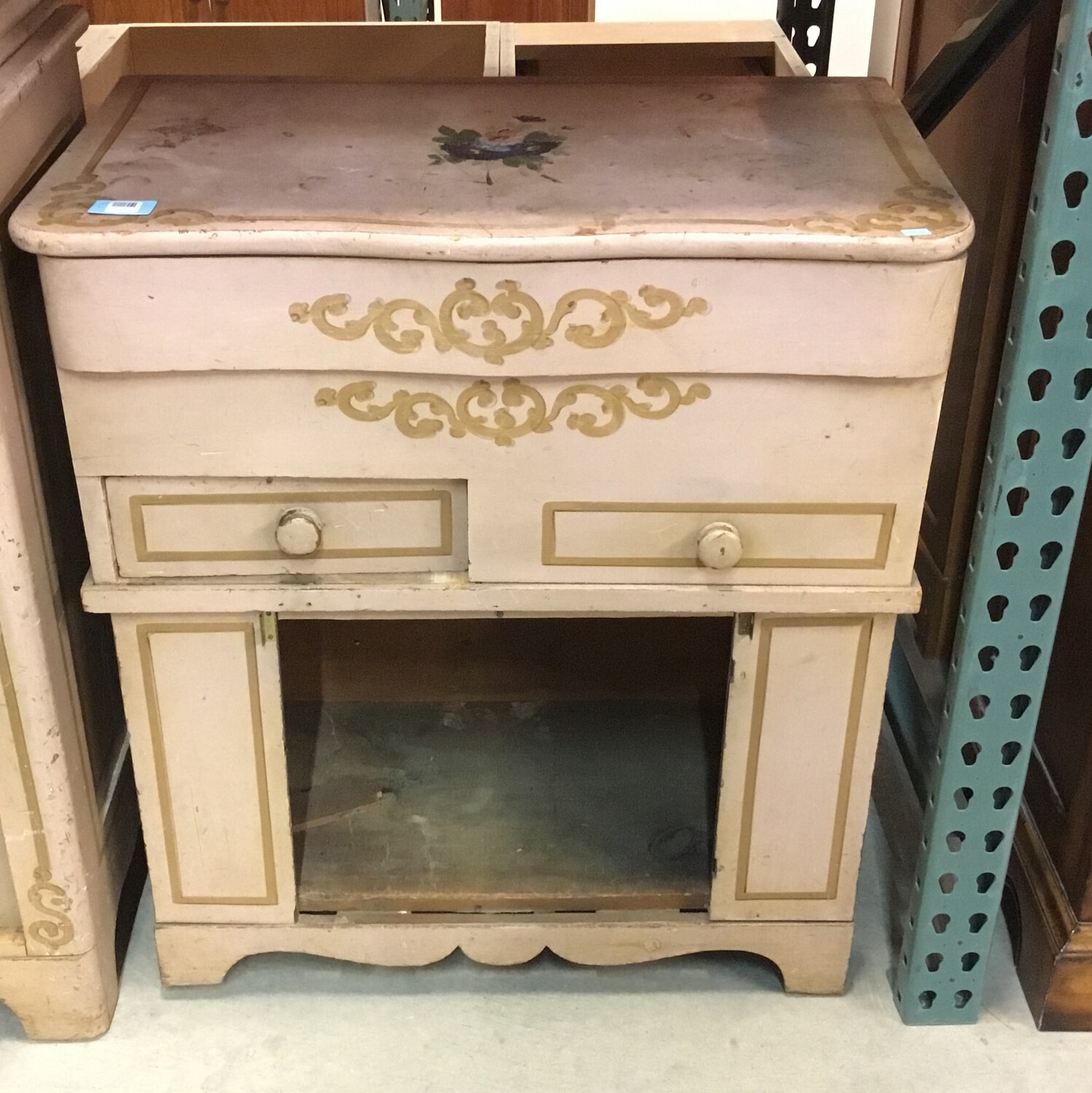 Antique Pink Hand Painted Dresser Sm