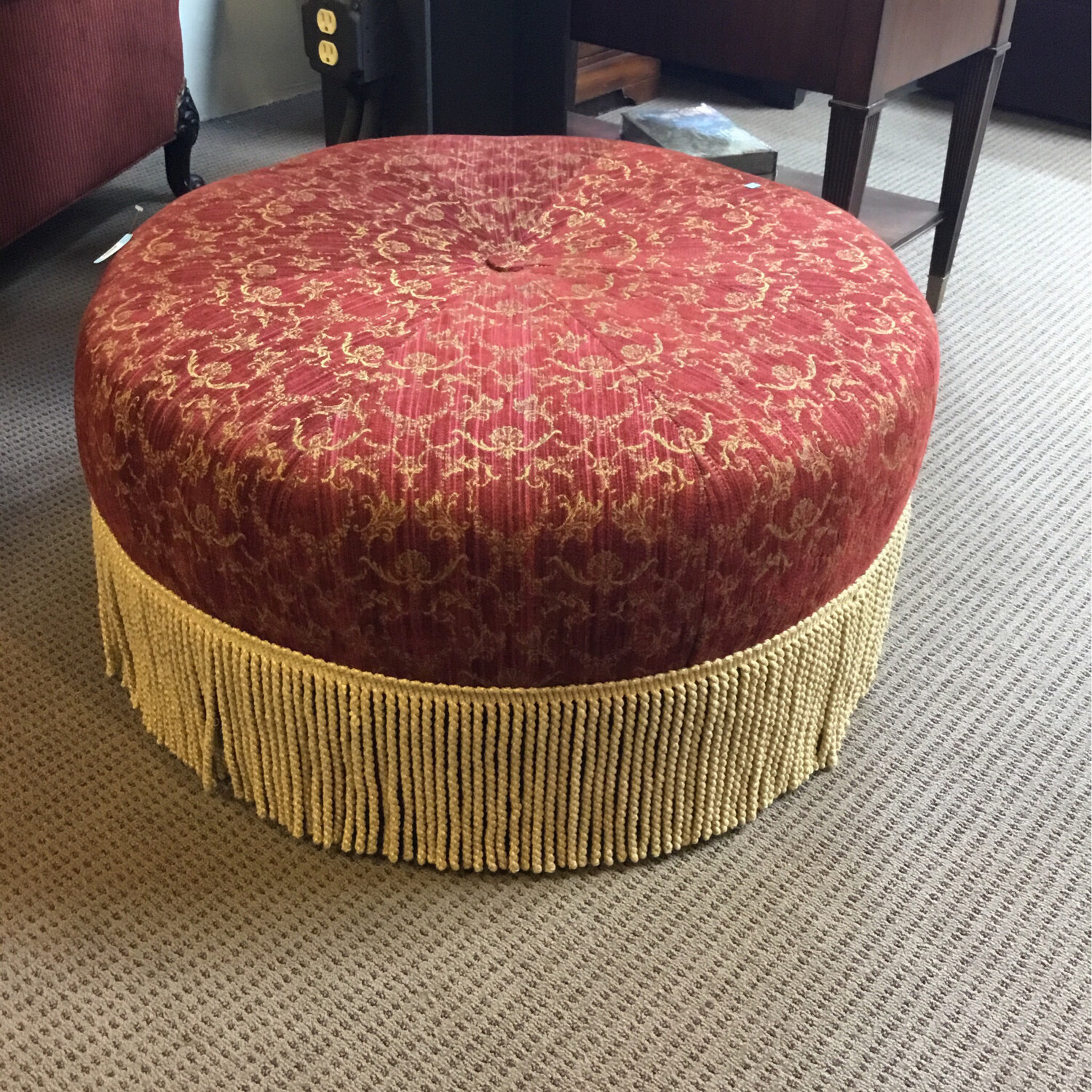 Red & Gold Ottoman