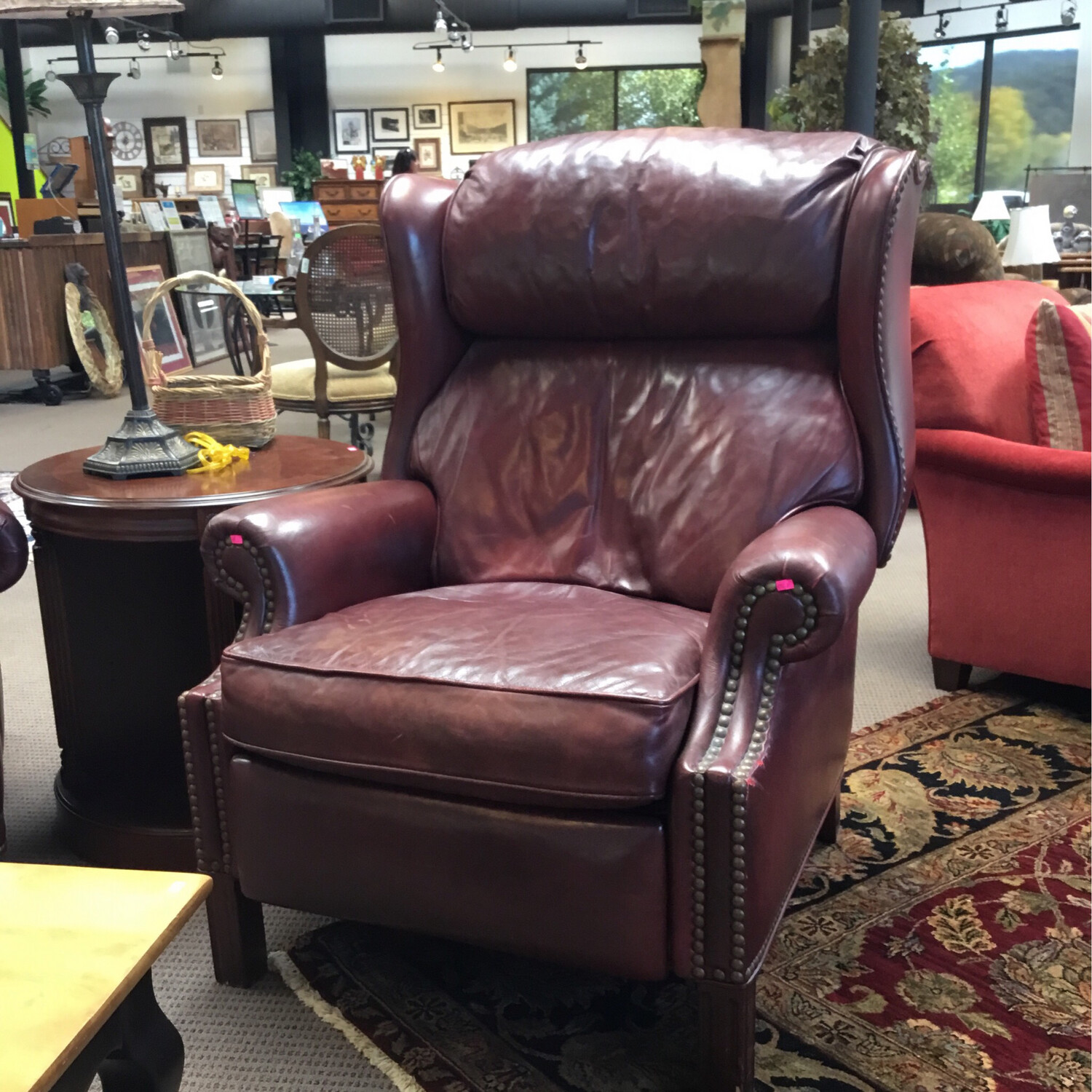 Hancock & Moore Red Leather Recliner