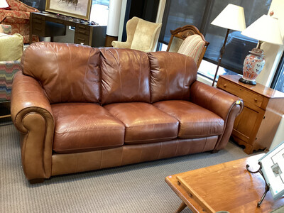 Cinnamon Leather Sofa