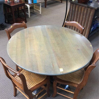 Grey Tint Round Dining Table 