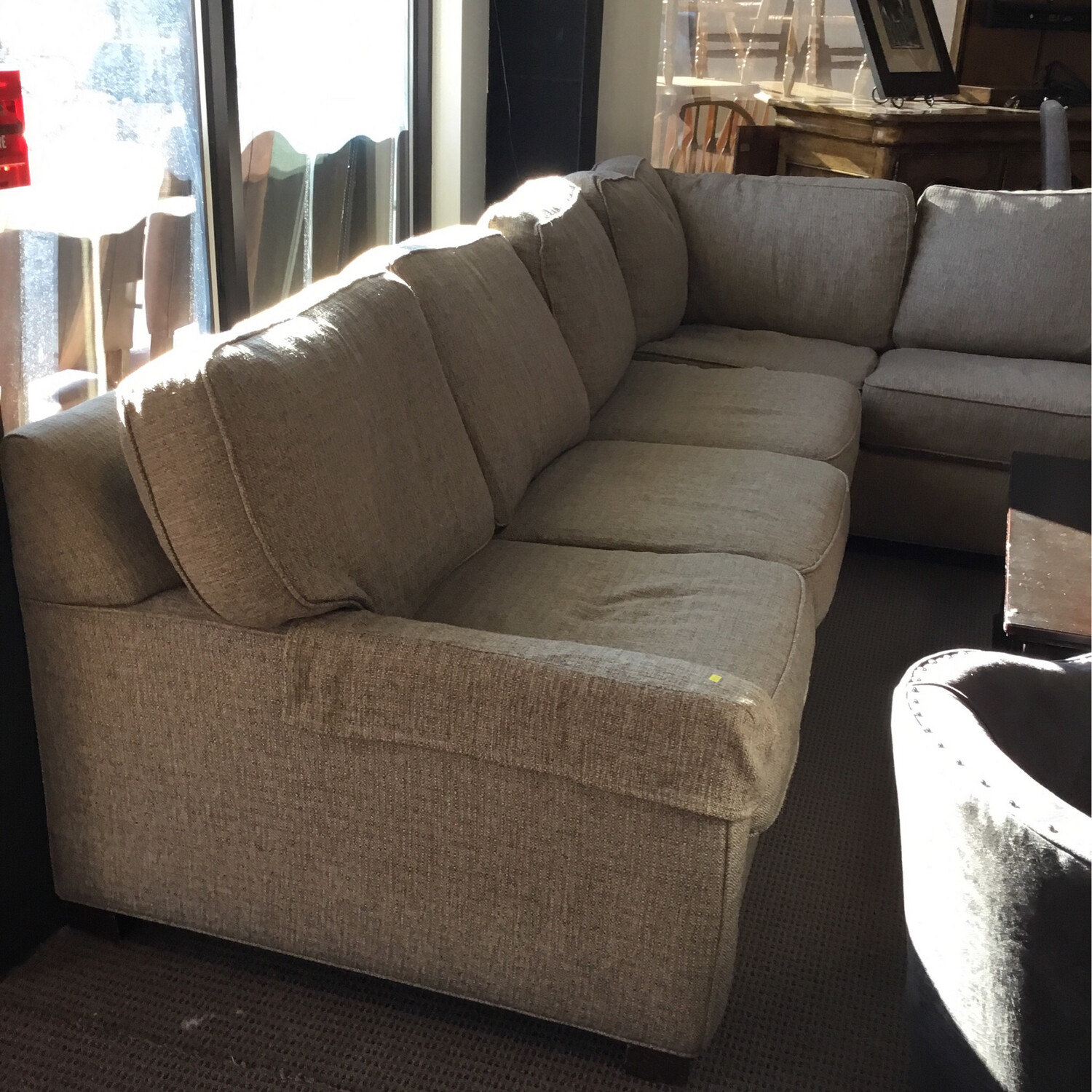 Slifer Design Tan Sectional Sofa