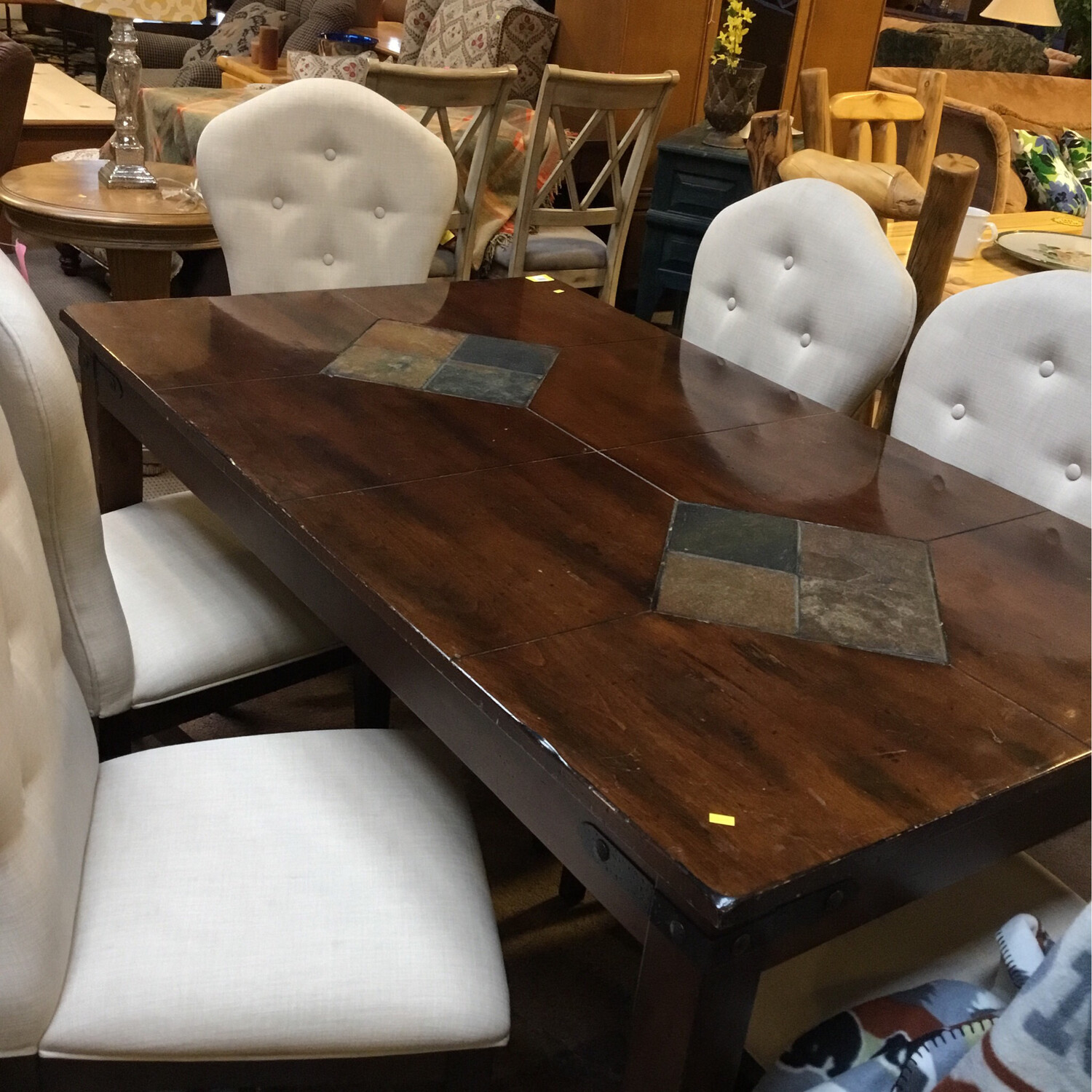 Tile Top Stone N’ Wood Dinning table