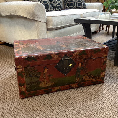 Hand Painted Oriental Chest  