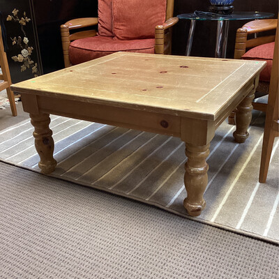 Square Blond Coffee Table 