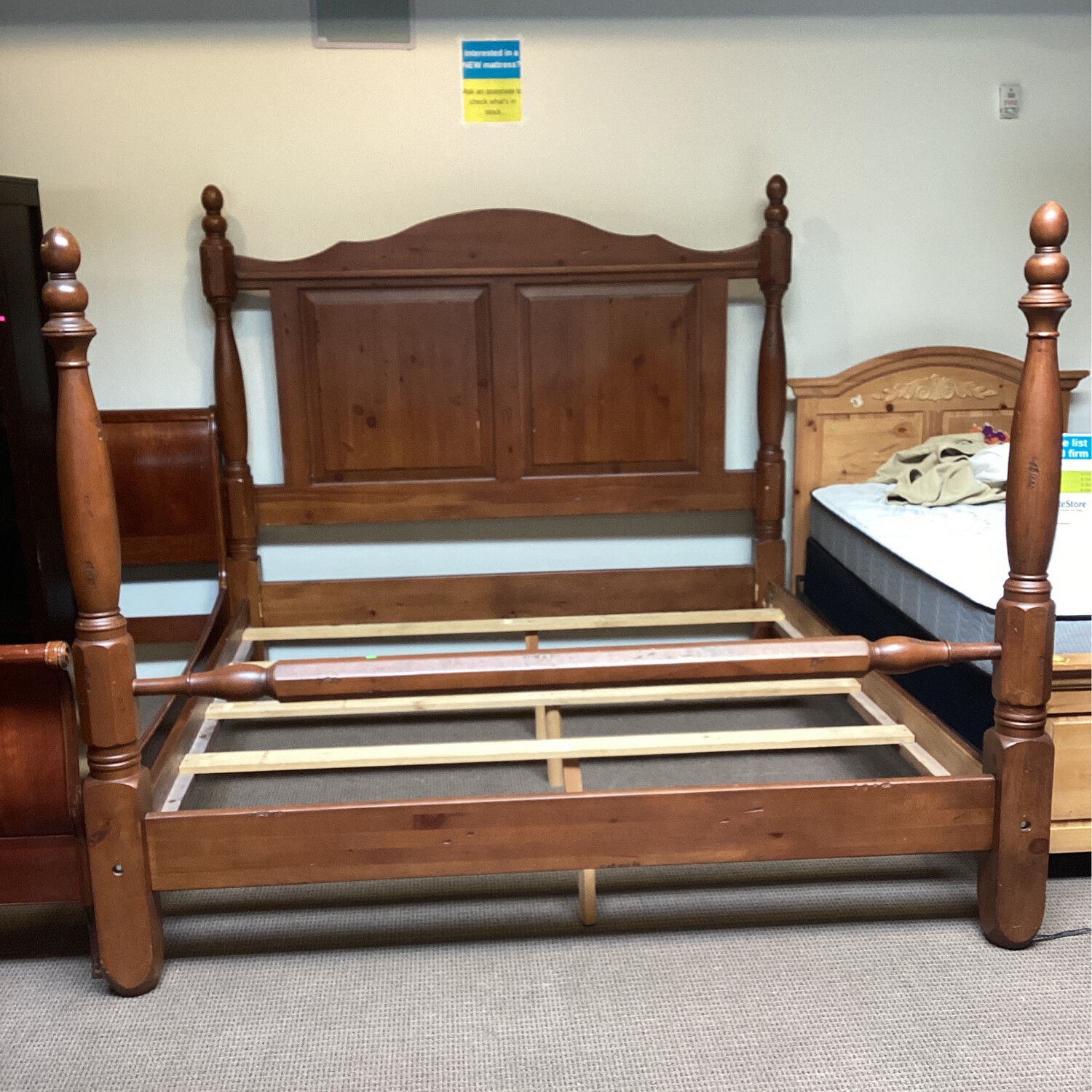 Paneled Headboard Bed Set-King