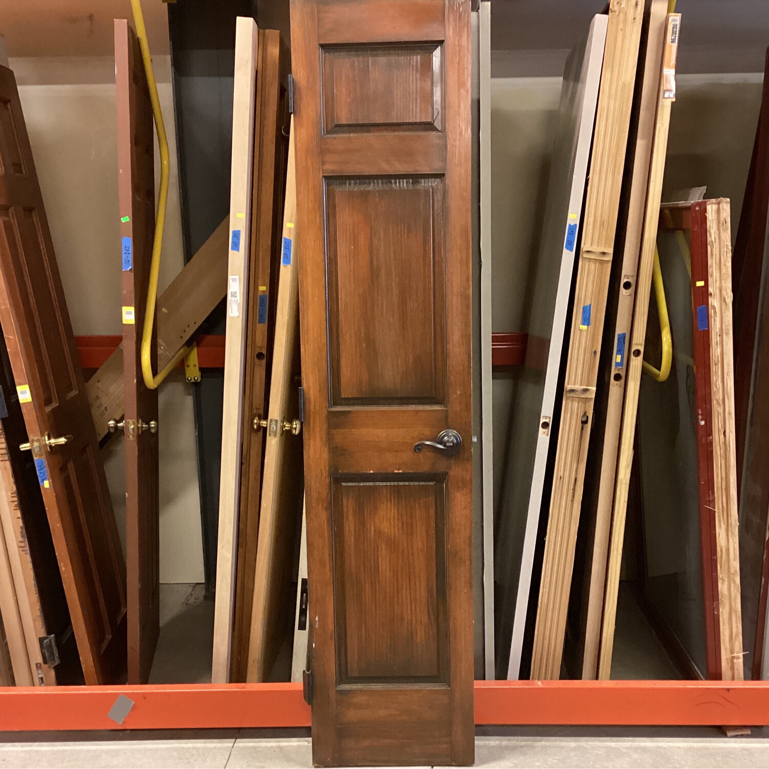 18” x 80” 3 Panel Dark Brown Door 