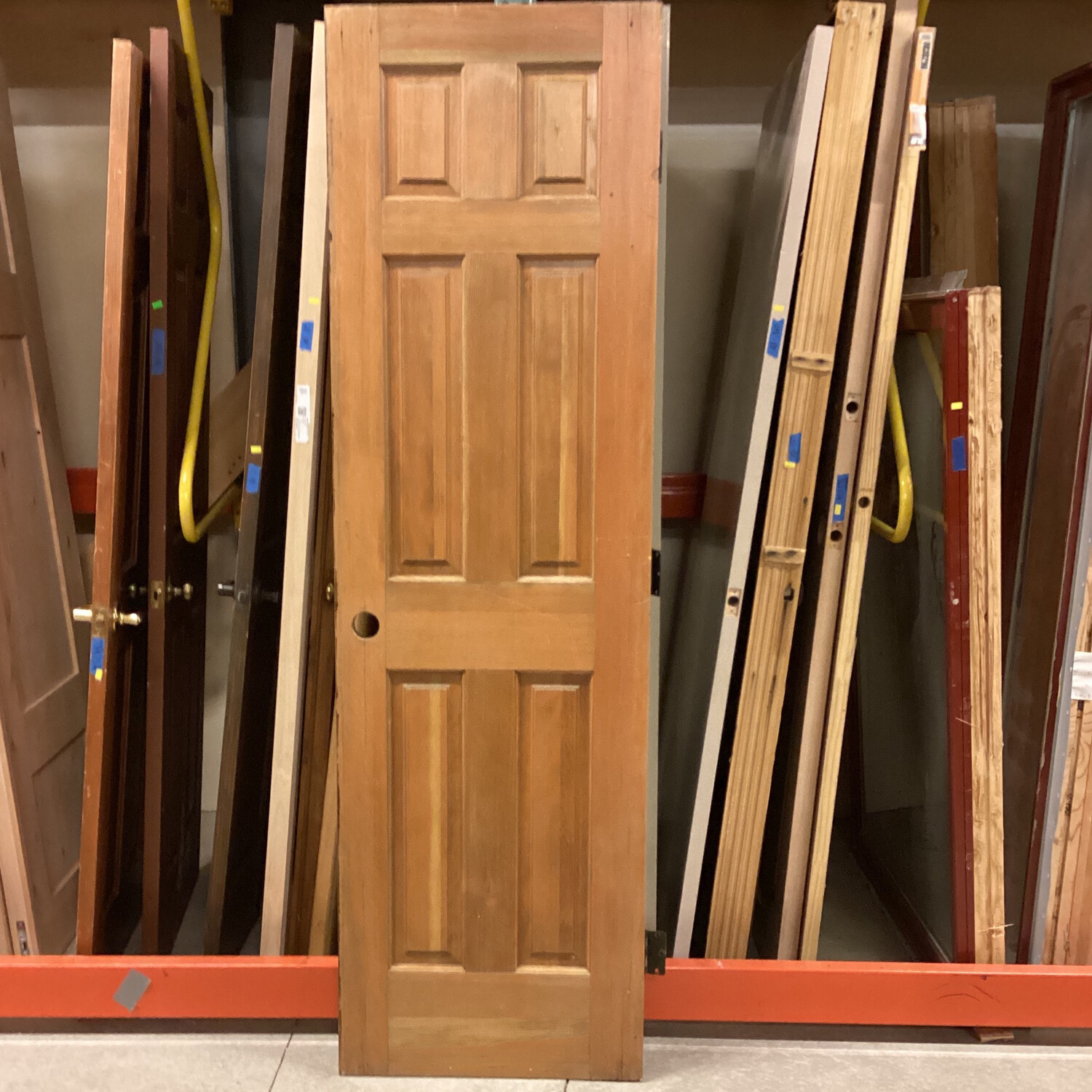23.75” x 79” 6 Panel Dark Brown Door