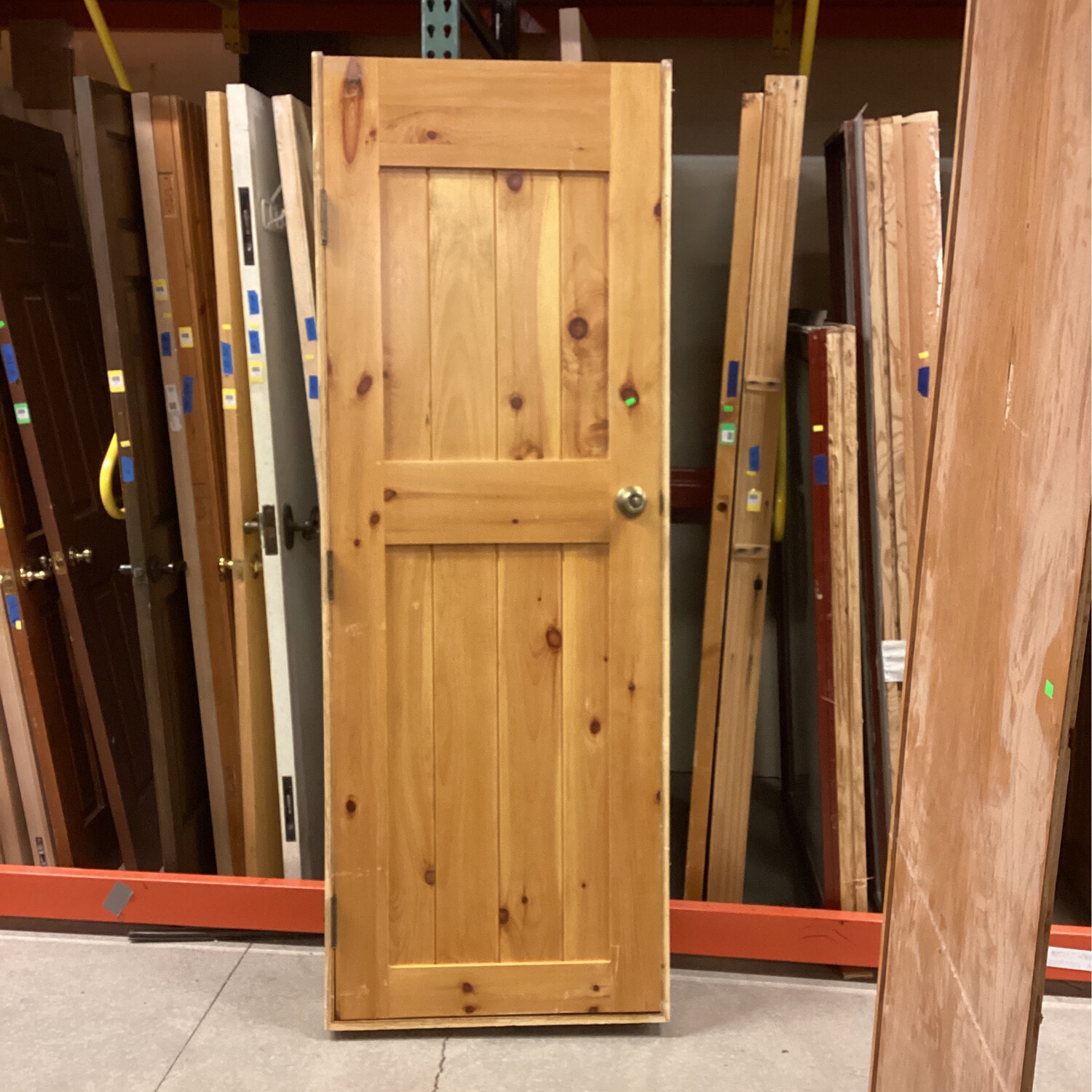 27.75” x  80”  2 Panel Light  Brown Door
