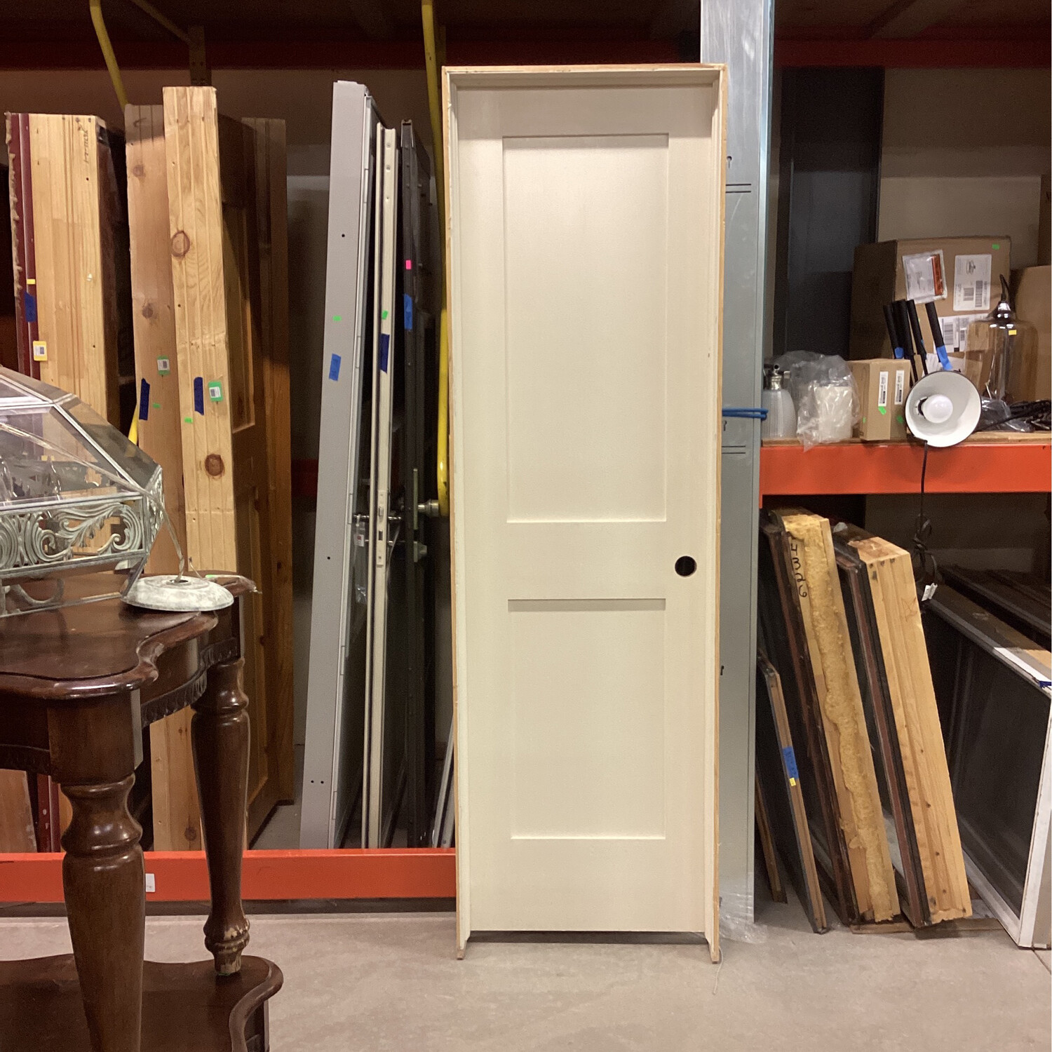 80” x 23.75” 2 Panel Cream Color Door 