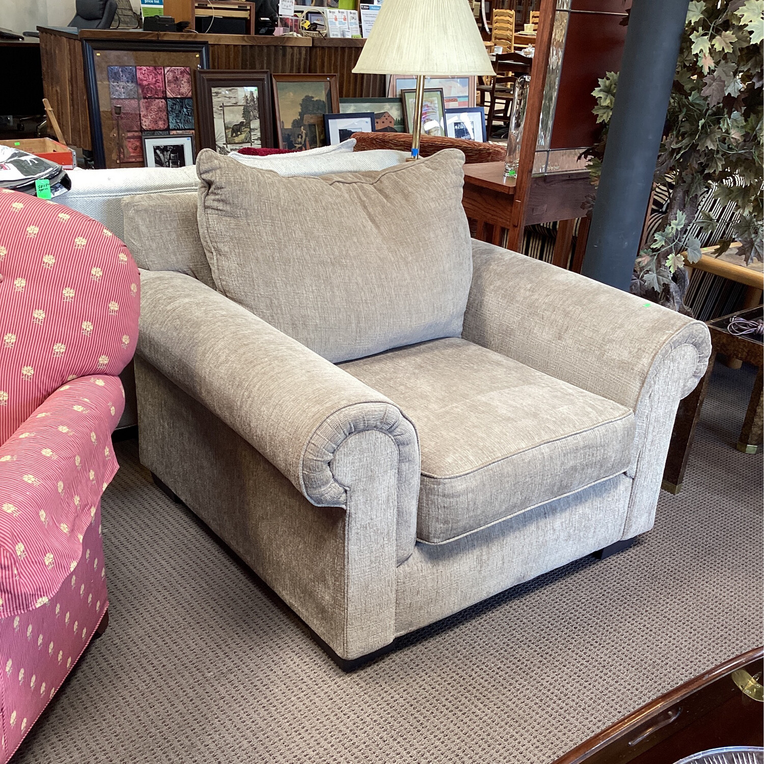 Extra Large Grey Armchair 