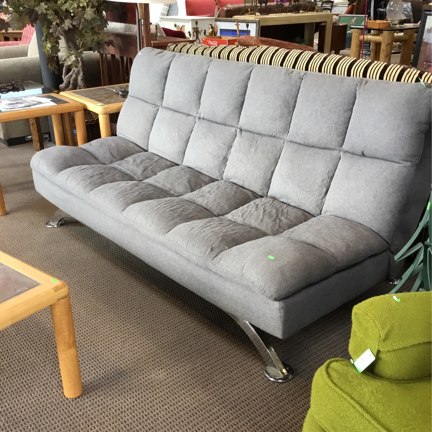 Grey Convertible Sofa 