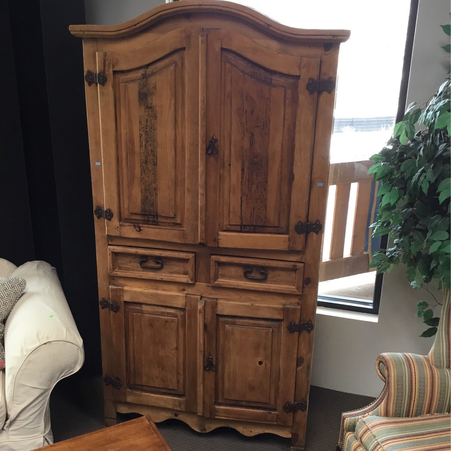 Raw Wood Armoire